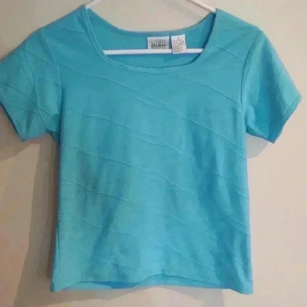 Jason‎ Maxwell aqua blue top size small